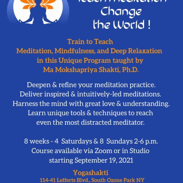 Teach Meditation, Change the&nbsp;World!